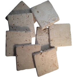 Coaster Tile-tumbled Travertine Porous Craft Tile in Ivory Color